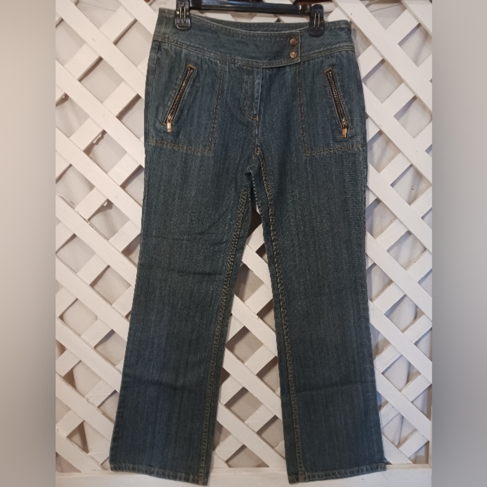 Michael Kor women's blue jeans wide leg, sz 10.